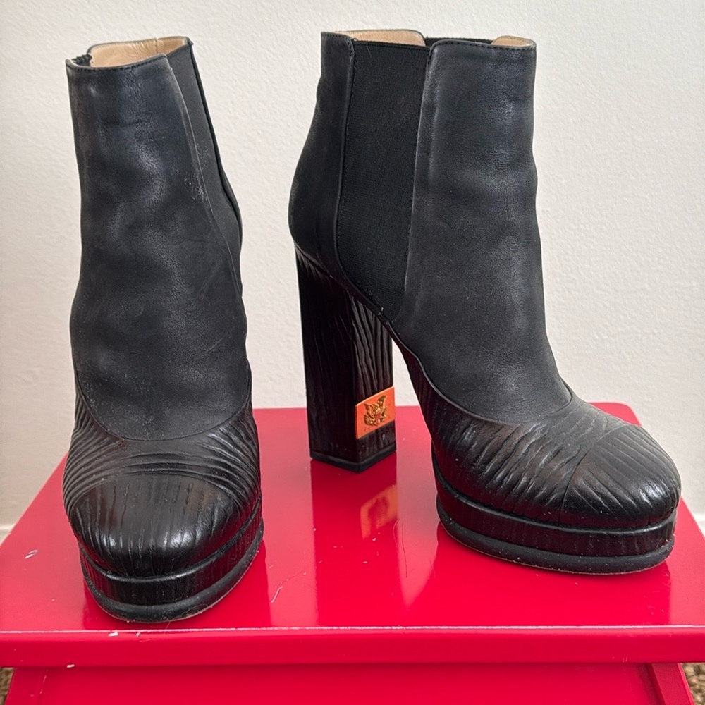 Chanel Platform Booties Size 36
